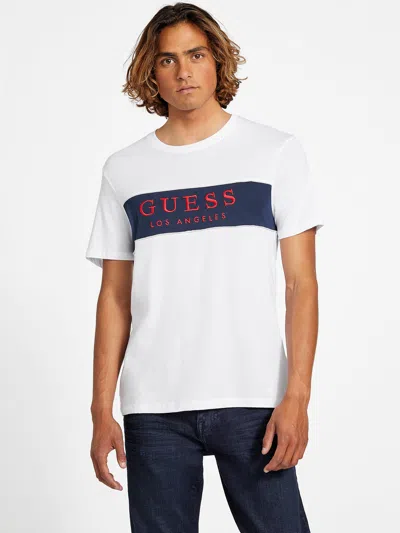 Guess Factory Eco Dickenson Logo Tee In White