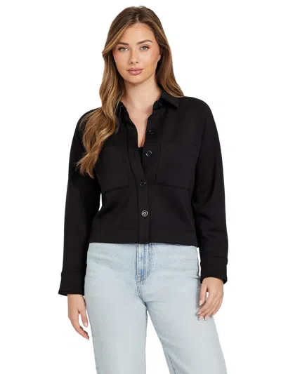 Guess Factory Eco Dove Button-up Jacket In Black