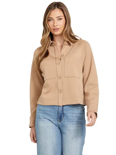 Guess Factory Eco Dove Button-up Jacket In Neutral