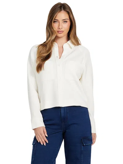 Guess Factory Eco Dove Button-up Jacket In White