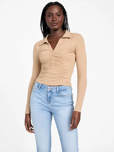 Guess Factory Eco Elena Top In Beige