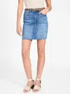 Guess Factory Eco Eleyna Denim High-rise Mini Skirt In Blue