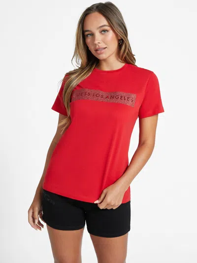 Guess Factory Eco Ellie Logo Tee In Red