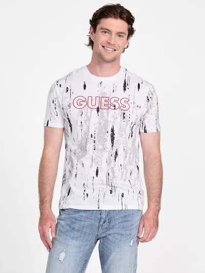 Guess Factory Eco Elwood Logo Tee In White
