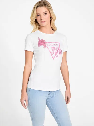 Guess Factory Eco Esprit Triangle Tee In White