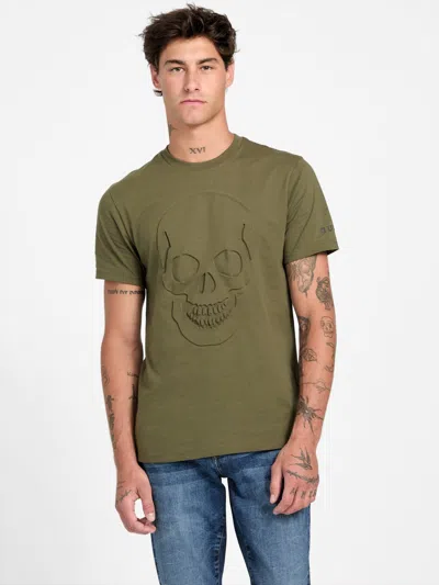 Guess Factory Eco Gabrin Crewneck Tee In Brown