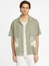 GUESS FACTORY ECO GAUDI EMBROIDERED LINEN SHIRT