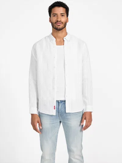Guess Factory Eco Harris Linen Shirt In White