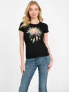 Guess Factory Eco Hazel Floral Tee In Black