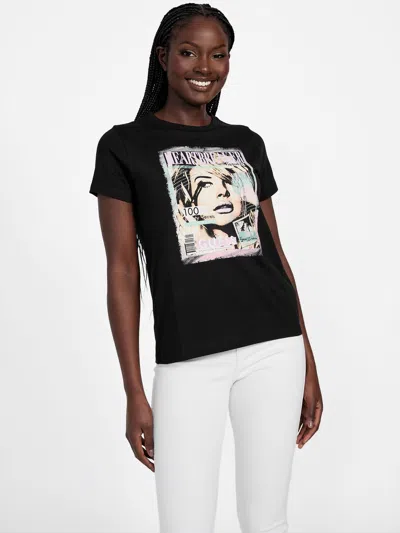 Guess Factory Eco Heartbreaker Tee In Black