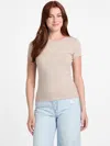 Guess Factory Eco Itzel Logo Tee In Neutral