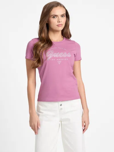 Guess Factory Eco Itzel Logo Tee In Black