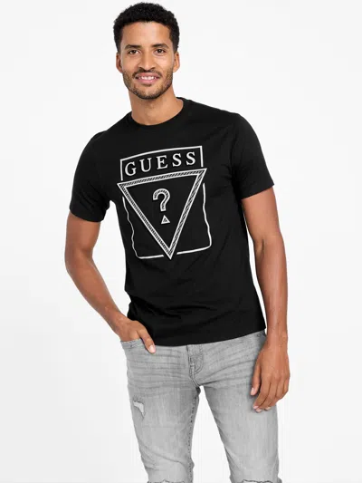 Guess Factory Eco Itzel Logo Tee In Black