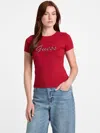 Guess Factory Eco Itzel Logo Tee In Red