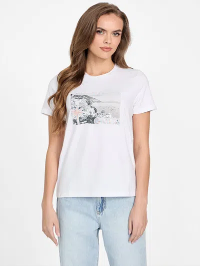 Guess Factory Eco Jetlag Graphic Tee In White