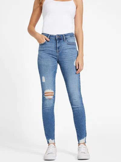 Guess Factory Eco Journey Mid-rise Skinny Jeans In Blue