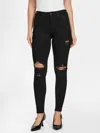 Guess Factory Eco Joyceline Mid-rise Skinny Jeans In Black