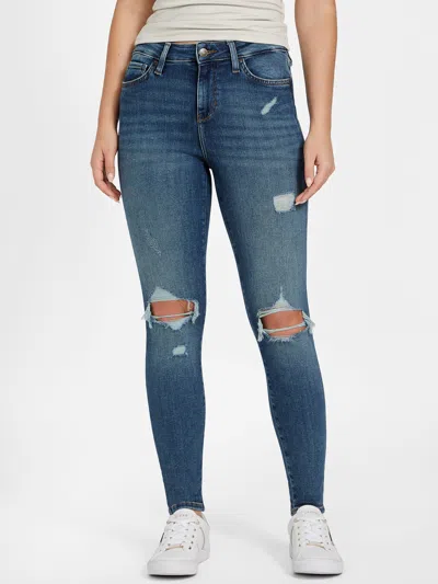 Guess Factory Eco Joyceline Mid-rise Skinny Jeans In Blue