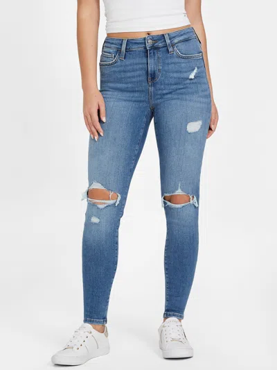 Guess Factory Eco Joyceline Mid-rise Skinny Jeans In Blue