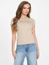 Guess Factory Eco Julie Rhinestone Tee In Neutral