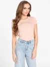 Guess Factory Eco Julie Rhinestone Tee In Pink