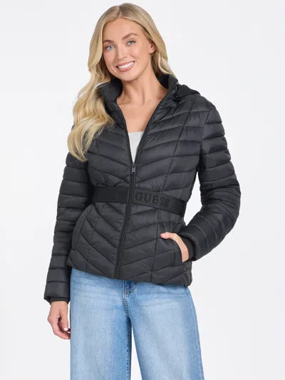 Guess Factory Eco Kacy Puffer Jacket In Black