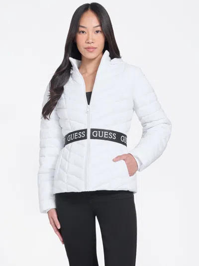 Guess Factory Eco Kacy Puffer Jacket In White