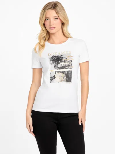 Guess Factory Eco Karol Graphic Tee In White