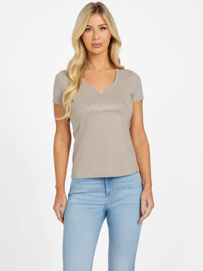 Guess Factory Eco Kiara Logo Tee In Nude