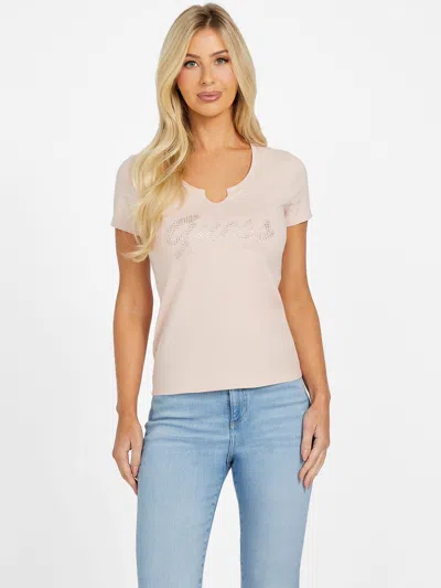 Guess Factory Eco Kiara Logo Tee In Pink