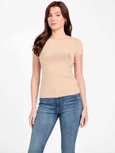 Guess Factory Eco Kyanna Tee In Beige