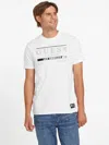 Guess Factory Eco Lalow Embossed Logo Tee In White