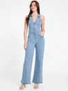 Guess Factory Eco Layna Wide-leg Denim Jumpsuit In Blue