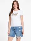 Guess Factory Eco Leah Butterfly Tee In White
