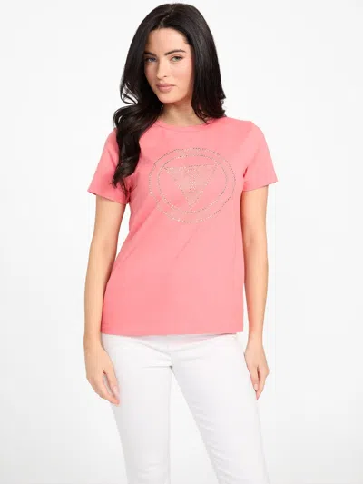 Guess Factory Eco Liana Triangle Tee In Pink