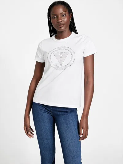 Guess Factory Eco Liana Triangle Tee In White