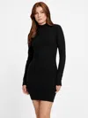 Guess Factory Eco Lianna Mock-neck Dress In Black