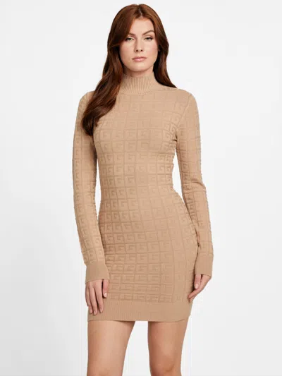 Guess Factory Eco Lianna Mock-neck Dress In Multi