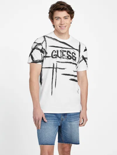 Guess Factory Eco Linas Paint Tee In White