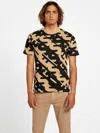 Guess Factory Eco Lucas Logo Tee In Beige