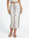Guess Factory Eco Maddie Mesh Skirt In White