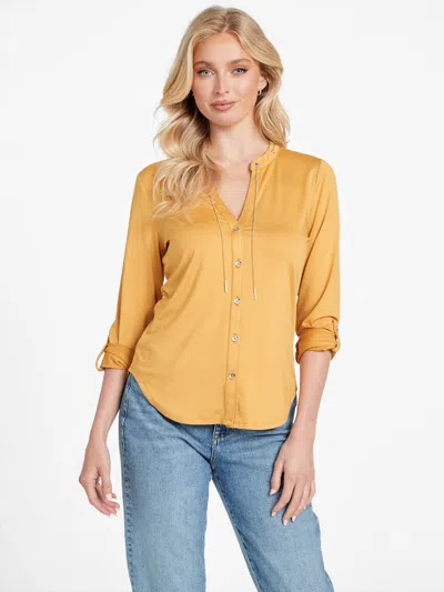 Guess Factory Eco Maddy Top In Yellow