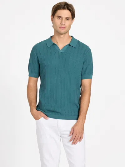 Guess Factory Eco Manuel Knit Polo In Green