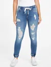 Guess Factory Eco Mary Destroyed Denim Joggers In Blue