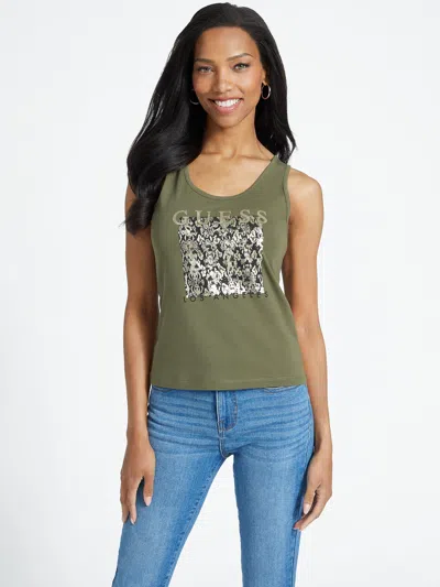 Guess Factory Eco Maryrose Tank In Green