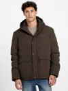 Guess Factory Eco Mattie Puffer Jacket In Brown
