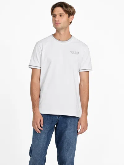 Guess Factory Eco Nathan Crewneck Tee In White