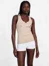 Guess Factory Eco Nisey Logo Tank In Beige