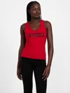 Guess Factory Eco Nisey Logo Tank In Red