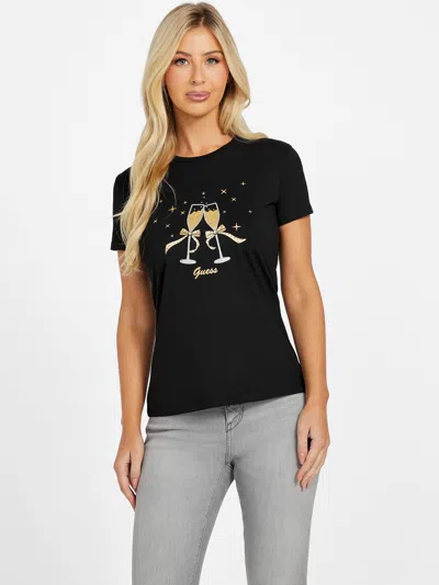 Guess Factory Eco Nye Tee In Black